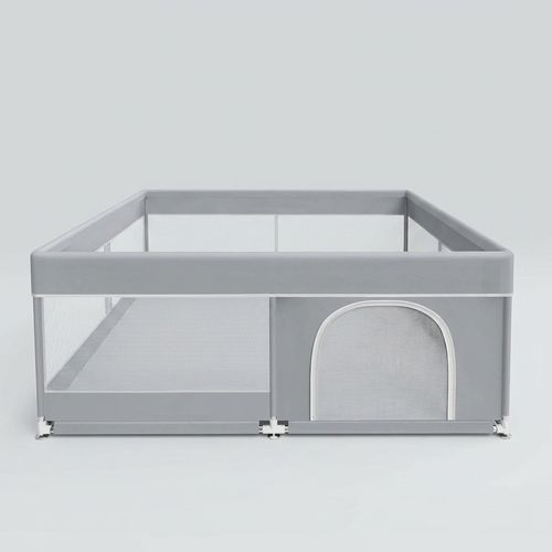 Fshibila 50×50 baby playpen in grey for compact living rooms